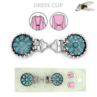 WESTERN TURQUOISE ROUND DRESS CLIP