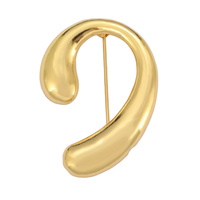 POLISHED LOOP SHAPE BROOCH PIN