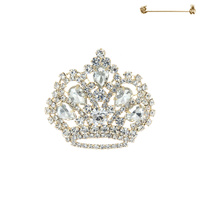 RHINESTONE CROWN PIN