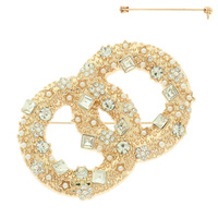 DOUBLE RING BROOCH PIN