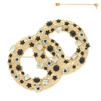 DOUBLE RING BROOCH PIN