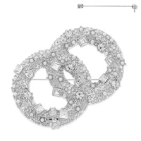 DOUBLE RING BROOCH PIN