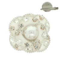 CAMELLIA FABRIC FLOWER BROOCH PIN