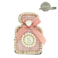 FABRIC PERFUME SHAPE BROOCH PIN