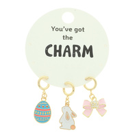 3PC EASTER THEME ASSORTED CHARM SET