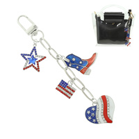 USA THEME BAG CHARM CHAIN