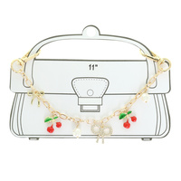 CHERRY AND BOW THEME BAG CHARM CHAIN