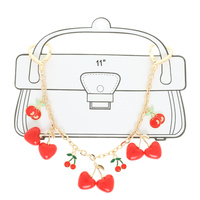 CHERRY THEME BAG CHARM CHAIN