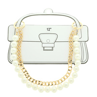 MULTI-STRAND PEARL BAG CHAIN