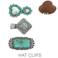 3PC WESTERN BRIM HAT CLIP SET