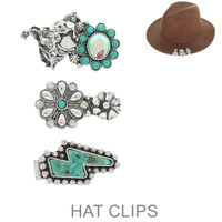 3PC WESTERN BRIM HAT CLIP SET