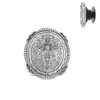WESTERN CROSS WITH SYNTHETIC TURQUOISE STONE PHONE GRIP PHONE HOLDER