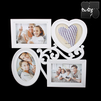 PUZZLE PICTURE FRAME 4-4X6 IN WHITE