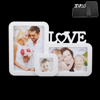 WHITE LOVE PHOTO FRAME 1-5X7 1-4X6 1-2X5