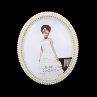 PEARL OVAL FRAME W/DIAMONDS 8X10