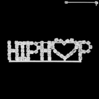 Rhinestone Text Hip Hop Brooch Pin Plm998S