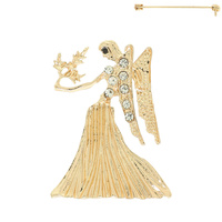 CHRISTMAS ANGEL BROOCH PIN