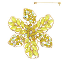RHINESTONE BLOOM BROOCH PIN