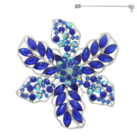 RHINESTONE BLOOM BROOCH PIN