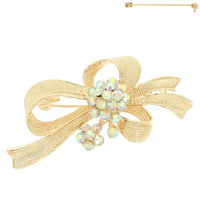 BOW CLUSTER BROOCH PIN