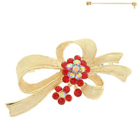 BOW CLUSTER BROOCH PIN