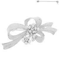 BOW CLUSTER BROOCH PIN