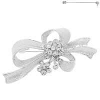 BOW CLUSTER BROOCH PIN