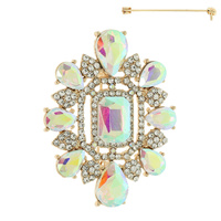 CASTING W/STONE BROOCH