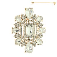 CASTING W/STONE BROOCH