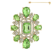 CASTING W/STONE BROOCH