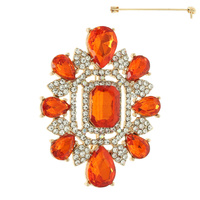 CASTING W/STONE BROOCH