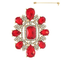 CASTING W/STONE BROOCH