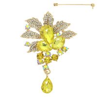 CRYSTAL PIN BROOCH