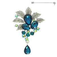 CRYSTAL PIN BROOCH