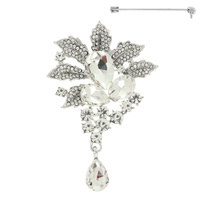 CRYSTAL PIN BROOCH