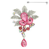CRYSTAL PIN BROOCH