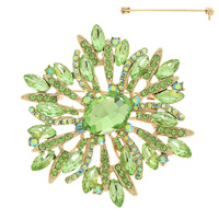 CRYSTAL PIN BROOCH