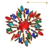 CRYSTAL PIN BROOCH