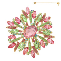 CRYSTAL PIN BROOCH