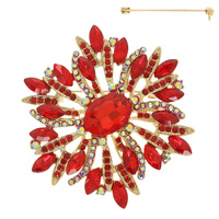 CRYSTAL PIN BROOCH