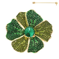 FLOWER CRYSTAL PETAL BROOCH