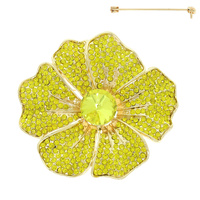 FLOWER CRYSTAL PETAL BROOCH