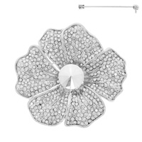 FLOWER CRYSTAL PETAL BROOCH