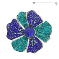 FLOWER CRYSTAL PETAL BROOCH