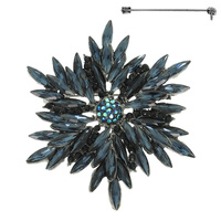 MULTICOLOR STARBURST FLOWER BROOCH PIN