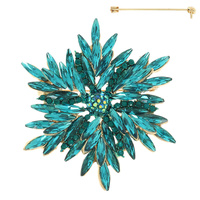 MULTICOLOR STARBURST FLOWER BROOCH PIN