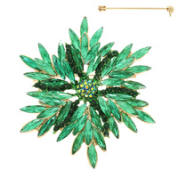 MULTICOLOR STARBURST FLOWER BROOCH PIN