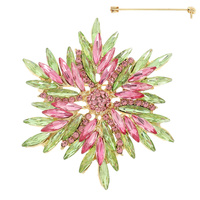 MULTICOLOR STARBURST FLOWER BROOCH PIN