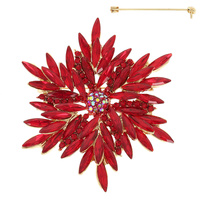 MULTICOLOR STARBURST FLOWER BROOCH PIN