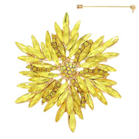 MULTICOLOR STARBURST FLOWER BROOCH PIN